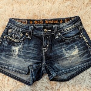 Rock Revival Women's Blue Denim Shorts